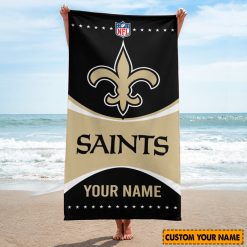 NFL New Orleans Saints Custom Name Gift For Fans Beach Towel