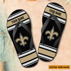 NFL New Orleans Saints Custom Name Gift For Fans Flip Flops