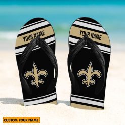 NFL New Orleans Saints Custom Name Gift For Fans Flip Flops