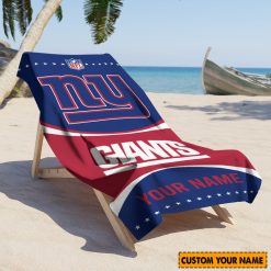 NFL New York Giants Custom Name Gift For Fans Beach Towel