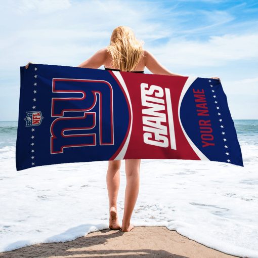NFL New York Giants Custom Name Gift For Fans Beach Towel