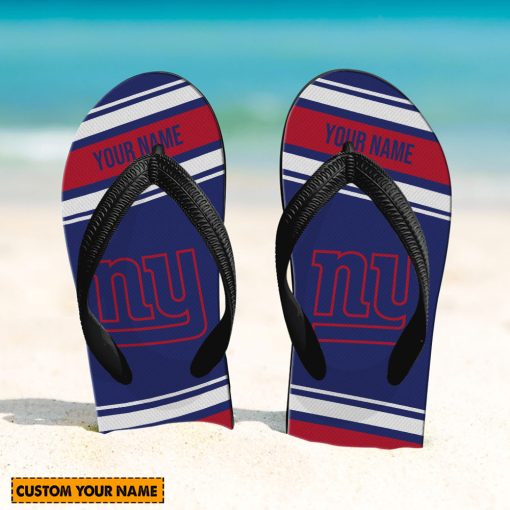 NFL New York Giants Custom Name Gift For Fans Flip Flops