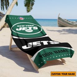 NFL New York Jets Custom Name Gift For Fans Beach Towel