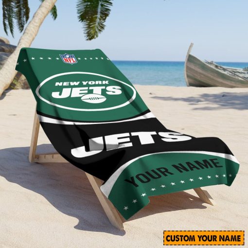 NFL New York Jets Custom Name Gift For Fans Beach Towel