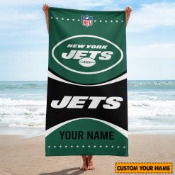 NFL New York Jets Custom Name Gift For Fans Beach Towel