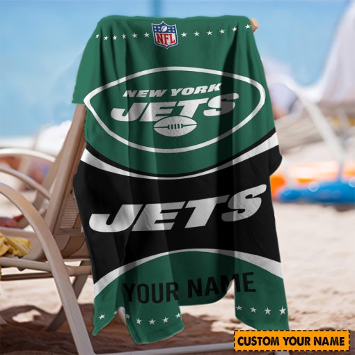 NFL New York Jets Custom Name Gift For Fans Beach Towel