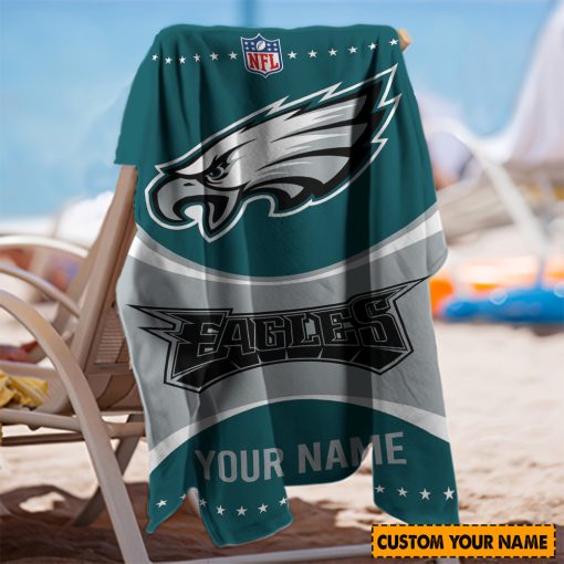 NFL Philadelphia Eagles Custom Name Gift For Fans Beach Towel