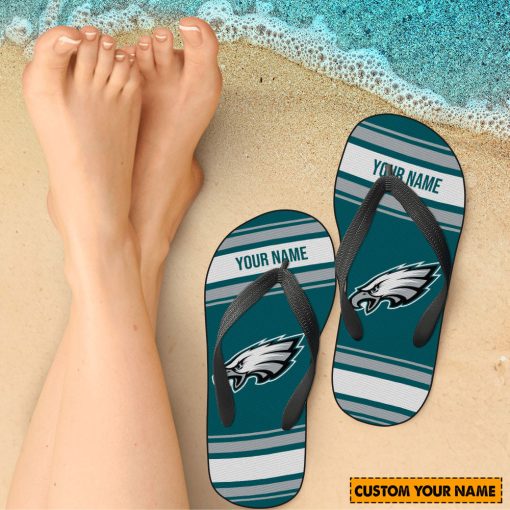 NFL Philadelphia Eagles Custom Name Gift For Fans Flip Flops