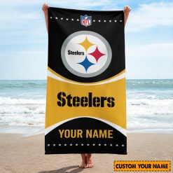 NFL Pittsburgh Steelers Custom Name Gift For Fans Beach Towel