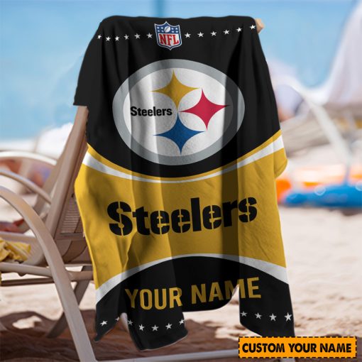 NFL Pittsburgh Steelers Custom Name Gift For Fans Beach Towel