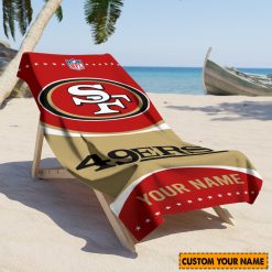 NFL San Francisco 49ers Custom Name Gift For Fans Beach Towel