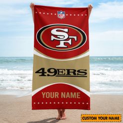 NFL San Francisco 49ers Custom Name Gift For Fans Beach Towel