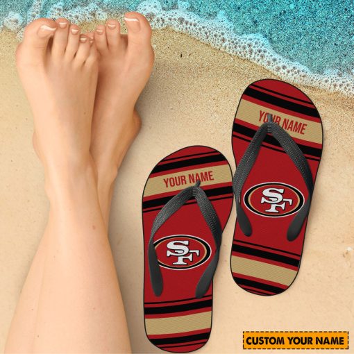 NFL San Francisco 49ers Custom Name Gift For Fans Flip Flops