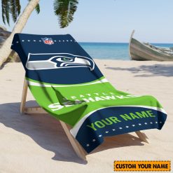 NFL Seattle Seahawks Custom Name Gift For Fans Beach Towel