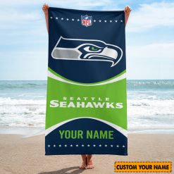 NFL Seattle Seahawks Custom Name Gift For Fans Beach Towel