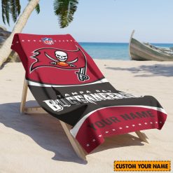 NFL Tampa Bay Buccaneers Custom Name Gift For Fans Beach Towel