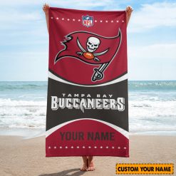 NFL Tampa Bay Buccaneers Custom Name Gift For Fans Beach Towel