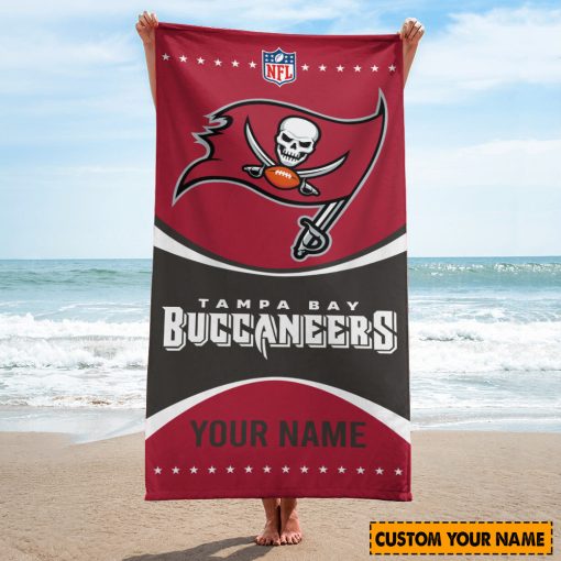 NFL Tampa Bay Buccaneers Custom Name Gift For Fans Beach Towel
