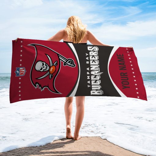NFL Tampa Bay Buccaneers Custom Name Gift For Fans Beach Towel
