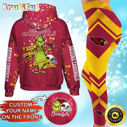 NFL Arizona Cardinals Custom Name Christmas Edition Hoodie Leggings Set