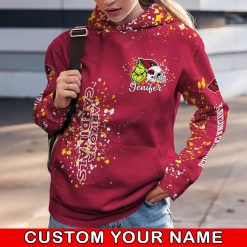 NFL Arizona Cardinals Custom Name Christmas Edition Hoodie Leggings Set