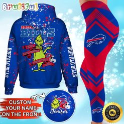 NFL Buffalo Bills Custom Name Christmas Edition Hoodie Leggings Set