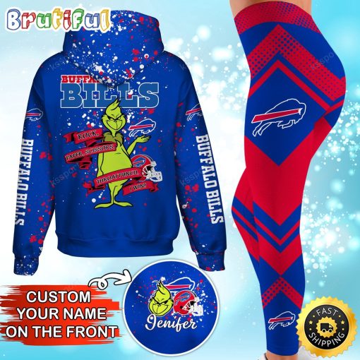 NFL Buffalo Bills Custom Name Christmas Edition Hoodie Leggings Set