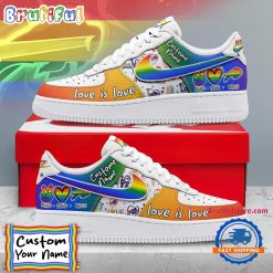 NFL Buffalo Bills Custom Name Pride Edition Air Force 1 Sneakers