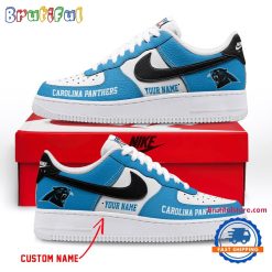 NFL Carolina Panthers Custom Name Limited Edition Air Force 1 Sneakers