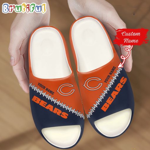 NFL Chicago Bears Custom Name Special Edition Comfort Slippers