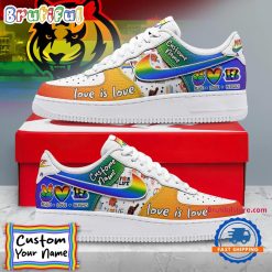 NFL Cincinnati Bengals Custom Name Pride Edition Air Force 1 Sneakers