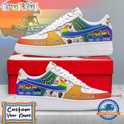 NFL Cleveland Browns Custom Name Pride Edition Air Force 1 Sneakers