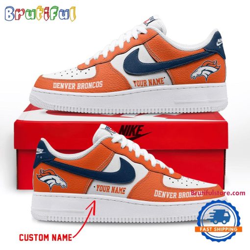 NFL Denver Broncos Custom Name Limited Edition Air Force 1 Sneakers