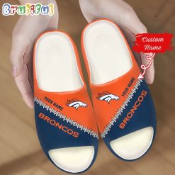 NFL Denver Broncos Custom Name Special Edition Comfort Slippers