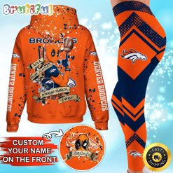 NFL Denver Broncos Custom Name Special Edition Hoodie Leggings Set