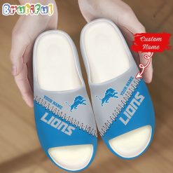 NFL Detroit Lions Custom Name Special Edition Comfort Slippers