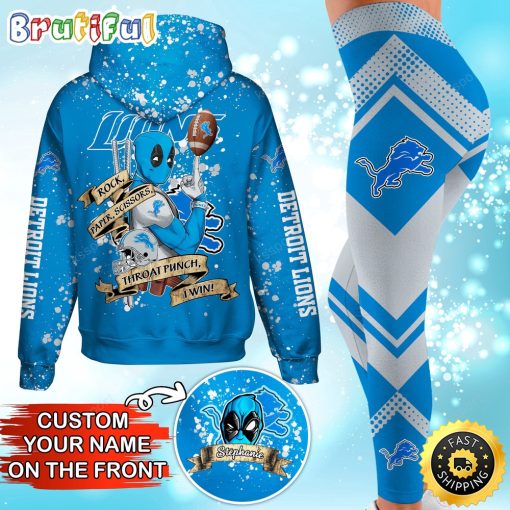 NFL Detroit Lions Custom Name Special Edition Hoodie Leggings Set
