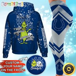 NFL Indianapolis Colts Custom Name Christmas Edition Hoodie Leggings Set