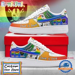 NFL Las Vegas Raiders Custom Name Pride Edition Air Force 1 Sneakers