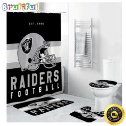 NFL Las Vegas Raiders Limited Edition Shower Curtain and Rugs