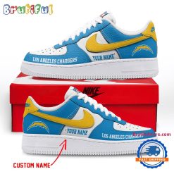NFL Los Angeles Charger Custom Name Limited Edition Air Force 1 Sneakers