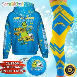 NFL Los Angeles Chargers Custom Name Christmas Edition Hoodie Leggings Set