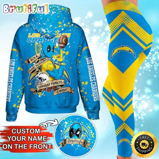 NFL Los Angeles Chargers Custom Name Special Edition Hoodie Leggings Set