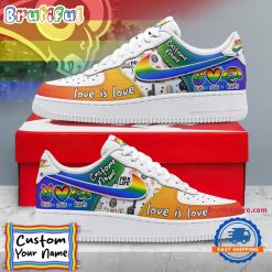 NFL Los Angeles Rams Custom Name Pride Edition Air Force 1 Sneakers