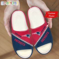 NFL New England Patriots Custom Name Special Edition Comfort Slippers