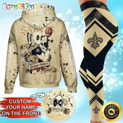 NFL New Orleans Saints Custom Name Special Edition Hoodie Leggings Set