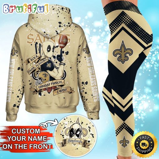 NFL New Orleans Saints Custom Name Special Edition Hoodie Leggings Set