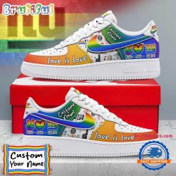 NFL New York Giants Custom Name Pride Edition Air Force 1 Sneakers