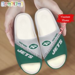 NFL New York Jets Custom Name Special Edition Comfort Slippers