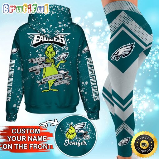 NFL Philadelphia Eagles Custom Name Christmas Edition Hoodie Leggings Set